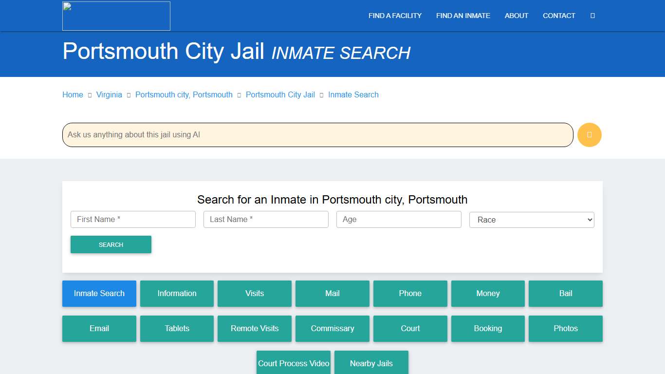 Portsmouth city, Portsmouth Inmate Search & Roster Find Inmates VA